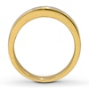 Thumbnail Image 1 of Previously Owned Men's Diamond Wedding Band 1/6 ct tw 14K Square-Cut Two-Tone Gold
