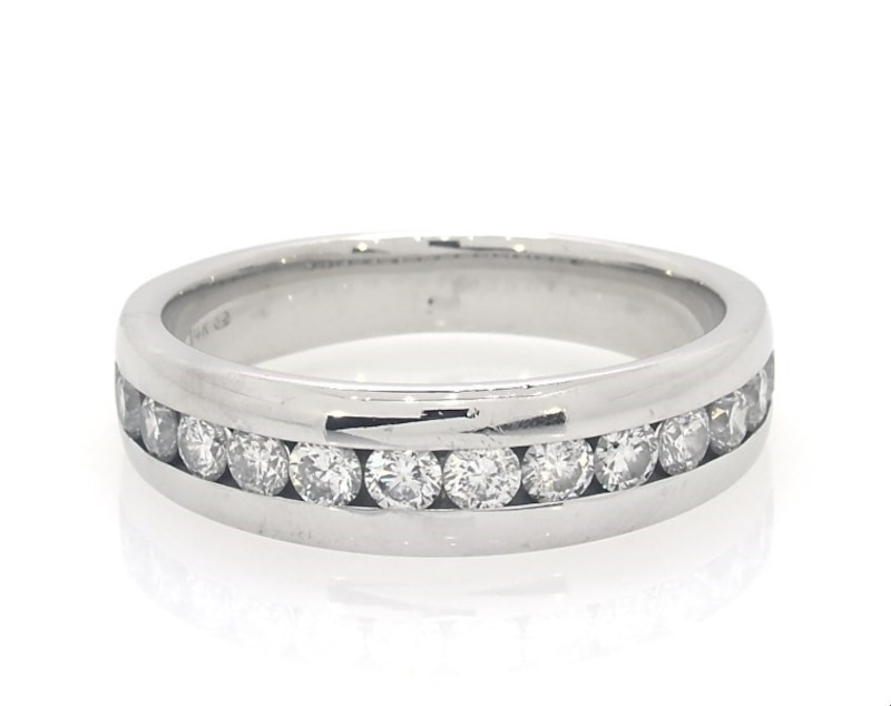 Main Image 1 of Previously Owned Men's Diamond Wedding Band 1 ct tw 14K White Gold