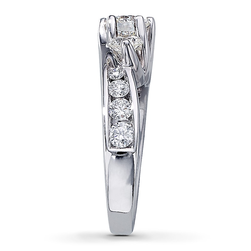 Main Image 3 of Previously Owned Three-Stone Diamond Ring 2 ct tw Round-cut 14K White Gold
