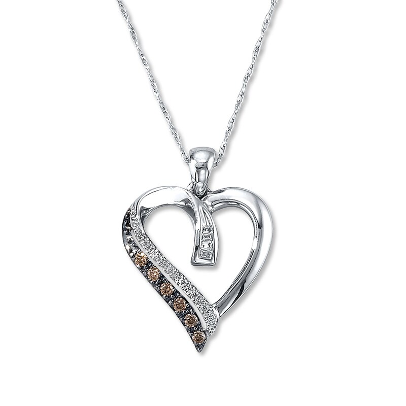 Main Image 1 of Previously Owned Diamond Necklace 1/8 ct tw 10K White Gold