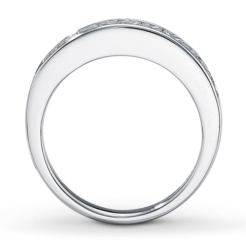 Main Image 2 of Previously Owned Wedding Band 7/8 ct tw Princess-cut Diamonds 14K White Gold