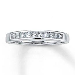 Previously Owned Wedding Band 3/8 ct tw Princess-cut Diamonds 14K White Gold