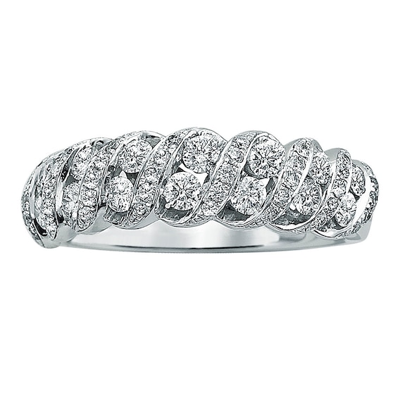 Previously Owned Diamond Anniversary Band 3/4 ct tw Round-cut 14K White Gold