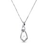 Thumbnail Image 1 of Previously Owned Diamond Necklace 1/4 cttw Round & Princess-Cut 14K White Gold