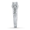 Thumbnail Image 3 of Previously Owned Three-Stone Diamond Engagement Ring 1-1/2 ct tw Princess & Round 14K White Gold