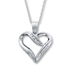 Thumbnail Image 0 of Previously Owned Necklace 1/8 ct tw Diamonds 10K White Gold 18"
