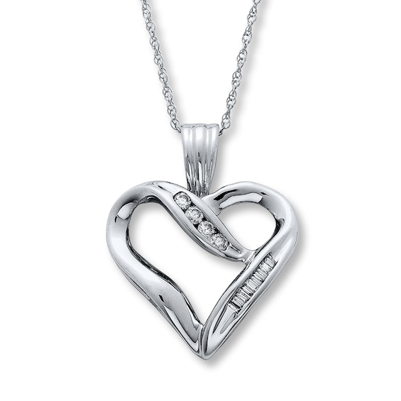 Previously Owned Necklace 1/8 ct tw Diamonds 10K White Gold 18"