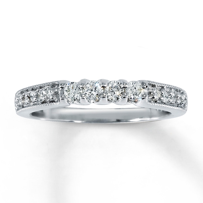 Main Image 1 of Previously Owned Diamond Wedding Band 1/3 ct tw Round-cut 14K White Gold
