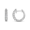 Thumbnail Image 1 of Previously Owned Diamond Hoop Earrings 1/8 ct tw Round-Cut 18K White Gold