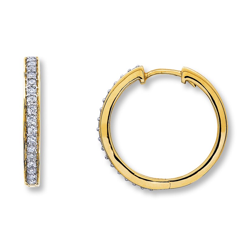 Main Image 1 of Previously Owned Earrings 1/2 ct tw Diamonds 14K Yellow Gold