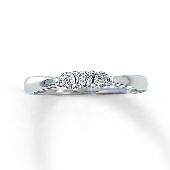 Previously Owned Promise Ring 1/15 ct tw Diamonds 10K White Gold