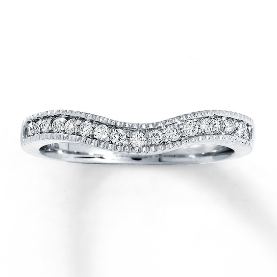Previously Owned Diamond Wedding Band 1/5 ct tw Round-cut 14K White Gold