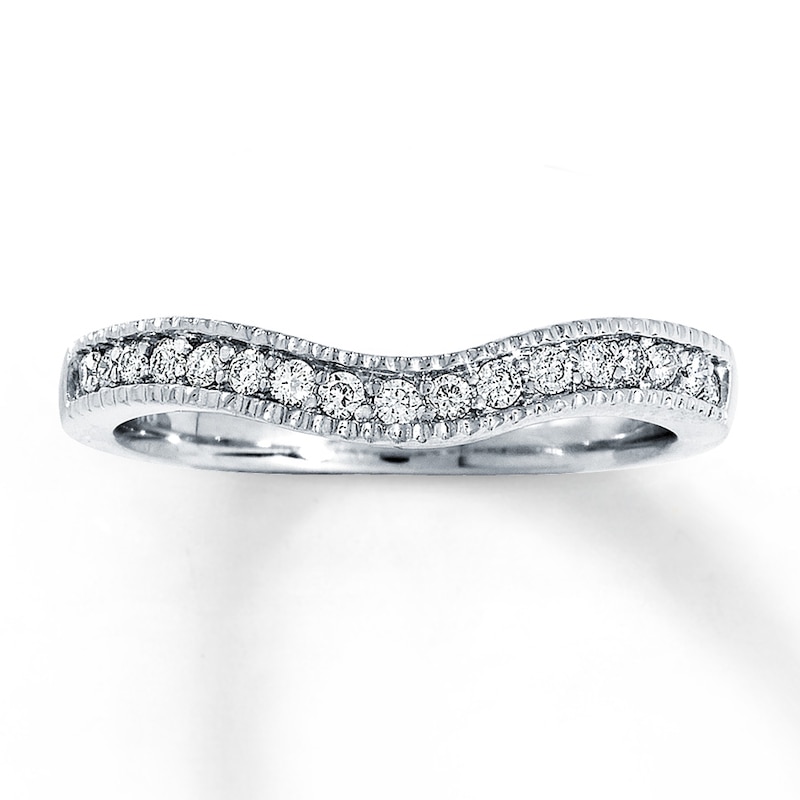 Main Image 1 of Previously Owned Diamond Wedding Band 1/5 ct tw Round-cut 14K White Gold