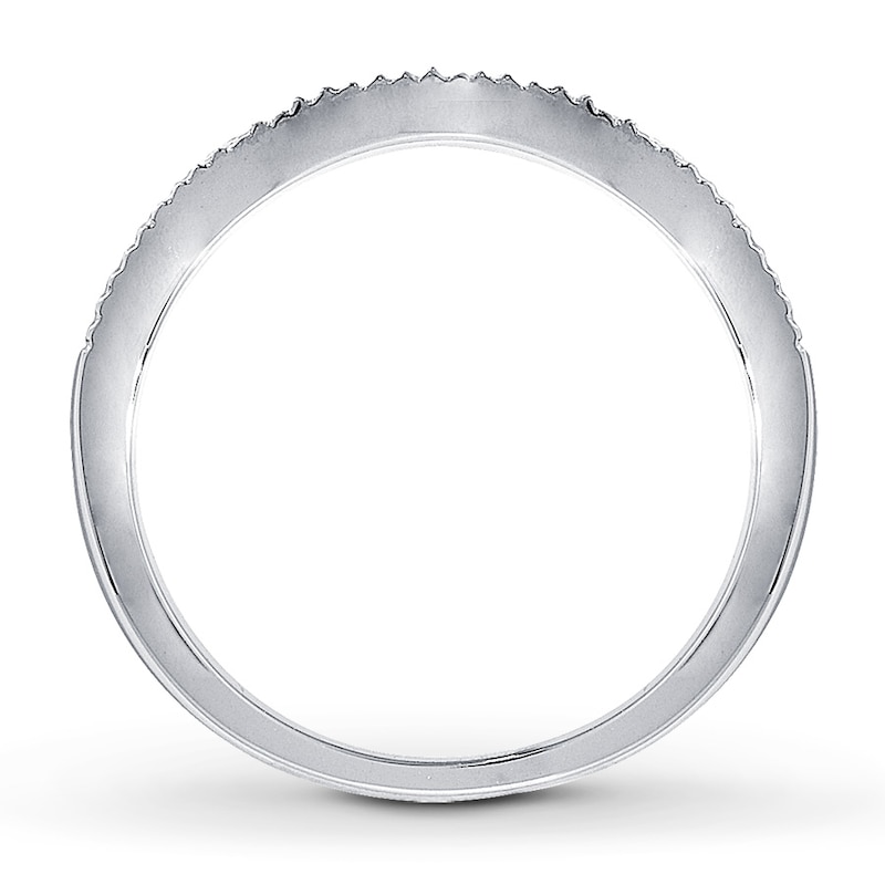 Main Image 2 of Previously Owned Diamond Wedding Band 1/5 ct tw Round-cut 14K White Gold