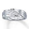 Thumbnail Image 0 of Previously Owned Men's Wedding Band 1/4 ct tw Round-cut Diamonds 10K White Gold