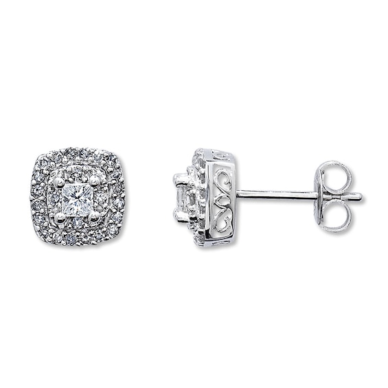 Previously Owned Diamond Earrings 1/2 cttw 14K White Gold
