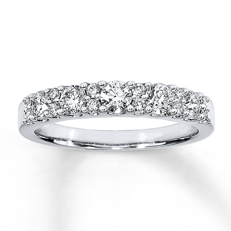 Main Image 1 of Previously Owned Diamond Anniversary Band 3/4 ct tw Round-Cut 14K White Gold