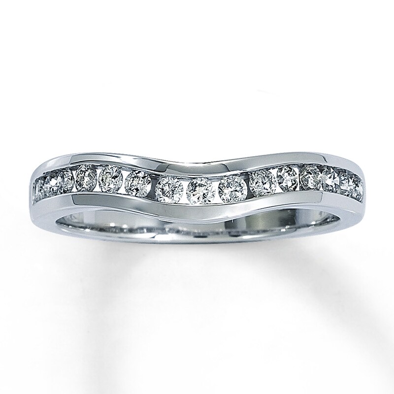 Main Image 1 of Previously Owned Diamond Wedding Band 1/3 ct tw Round-cut 14K White Gold
