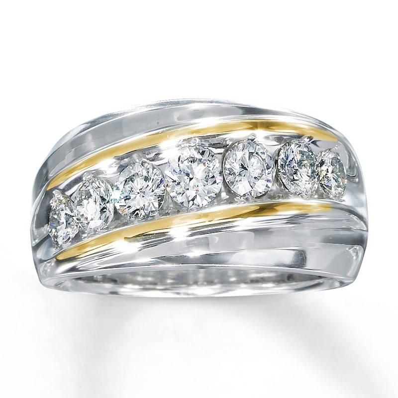 Main Image 1 of Previously Owned Diamond Men's Ring 1-1/2 ct tw 14K Two-Tone Gold