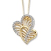 Thumbnail Image 0 of Previously Owned Diamond Heart Necklace 1/10 ct tw Round-Cut 10K Yellow Gold 18"