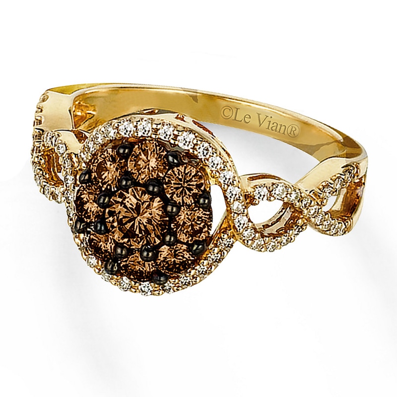 Main Image 1 of Previously Owned Le Vian Chocolate Diamond Ring 1 ct tw 14K Honey Gold