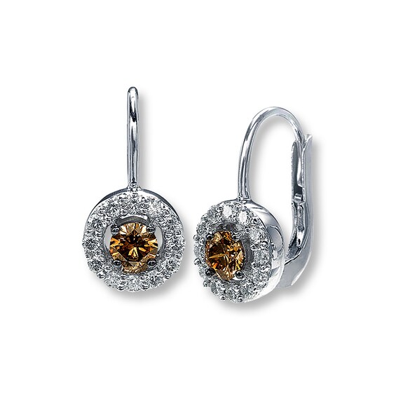 Previously Owned Le Vian Chocolate Diamonds 7/8 ct tw Earrings 14K Vanilla Gold