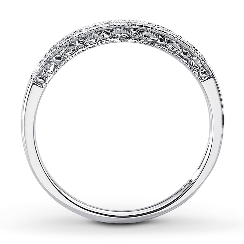 Main Image 2 of Previously Owned Anniversary Ring 1/10 ct tw Round-cut Diamonds 10K White Gold