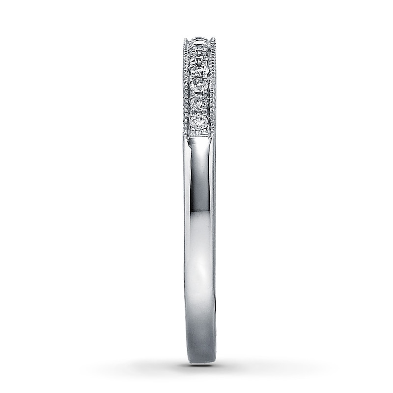 Main Image 3 of Previously Owned Anniversary Ring 1/10 ct tw Round-cut Diamonds 10K White Gold