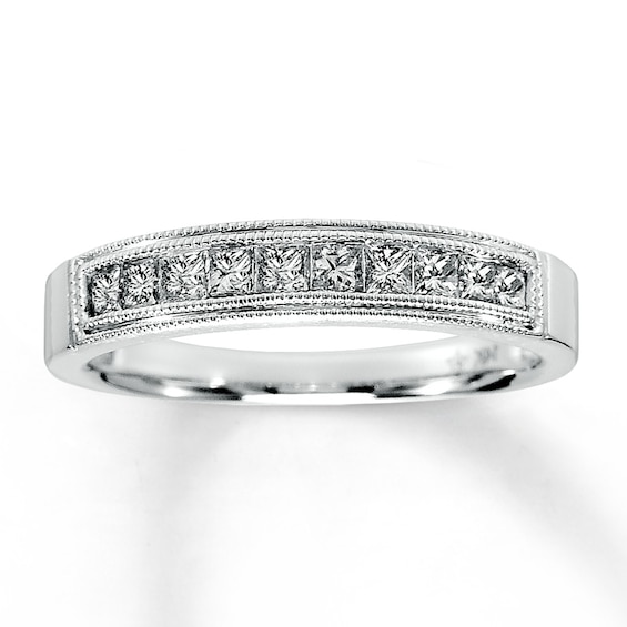 Previously Owned Diamond Anniversary Band 3/8 ct tw Princess-cut 14K White Gold