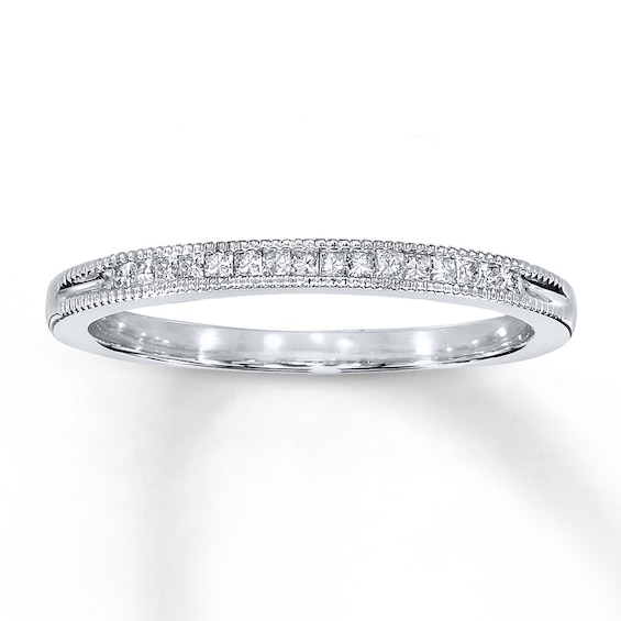 Previously Owned Diamond Anniversary Band 1/8 ct tw Princess-cut 10K White Gold