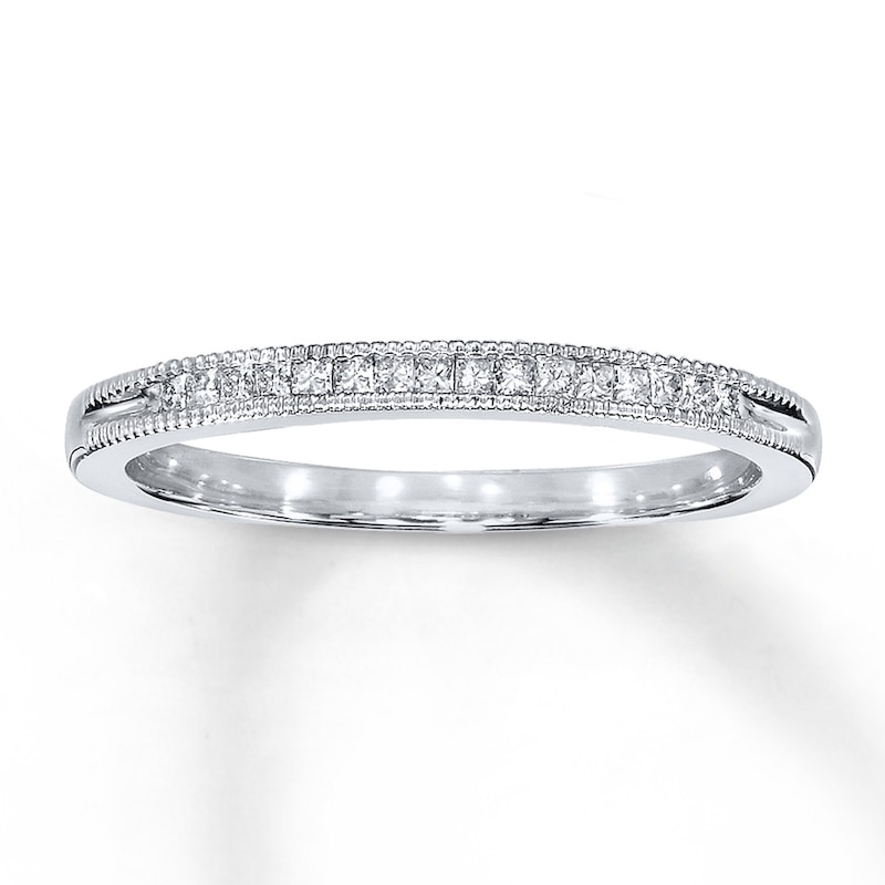Previously Owned Diamond Anniversary Band 1/8 ct tw Princess-cut 10K White Gold