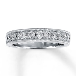 Previously Owned Diamond Anniversary Band 5/8 ct tw Round-cut 14K White Gold