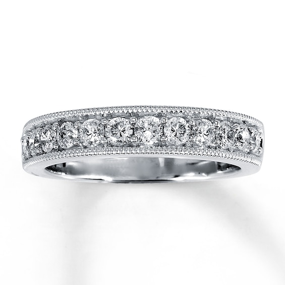 Previously Owned Diamond Anniversary Band 5/8 ct tw Round-cut 14K White Gold
