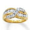 Thumbnail Image 1 of Previously Owned Diamond Ring 1 ct tw Round & Baguette 14K Yellow Gold