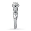 Thumbnail Image 3 of Previously Owned Diamond Engagement Ring 1 ct tw Princess & Round 14K White Gold