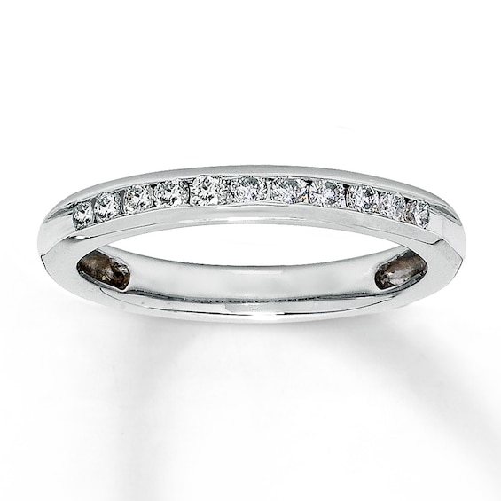 Previously Owned Diamond Anniversary Ring 1/4 ct tw Round-cut 10K White Gold