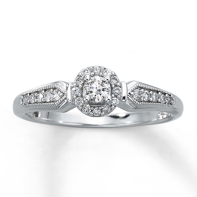 Main Image 1 of Previously Owned Ring 1/4 ct tw Diamonds 10K White Gold