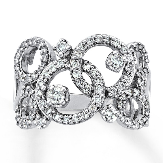 Previously Owned Diamond Fashion Ring 3/4 ct tw 14K White Gold