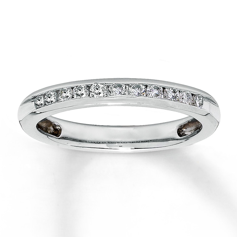 Main Image 1 of Previously Owned Diamond Anniversary Ring 1/4 ct tw Round-cut 14K White Gold