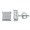 Thumbnail Image 1 of Previously Owned Diamond Earrings 1 ct tw Princess-Cut 14K White Gold