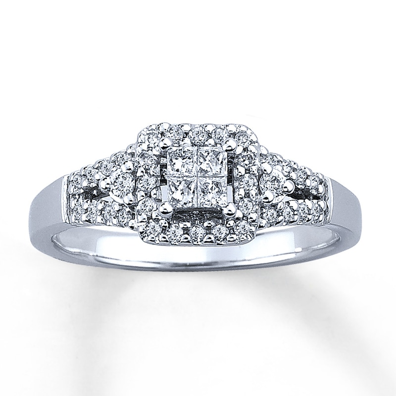 Main Image 1 of Previously Owned Ring 1/3 ct tw Diamonds 10K White Gold
