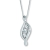 Thumbnail Image 1 of Previously Owned Diamond Necklace 1/4 ct tw Round-Cut 10K White Gold 18&quot;