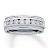 Thumbnail Image 1 of Previously Owned Men's Diamond Wedding Band 1 ct tw Round-cut 14K White Gold