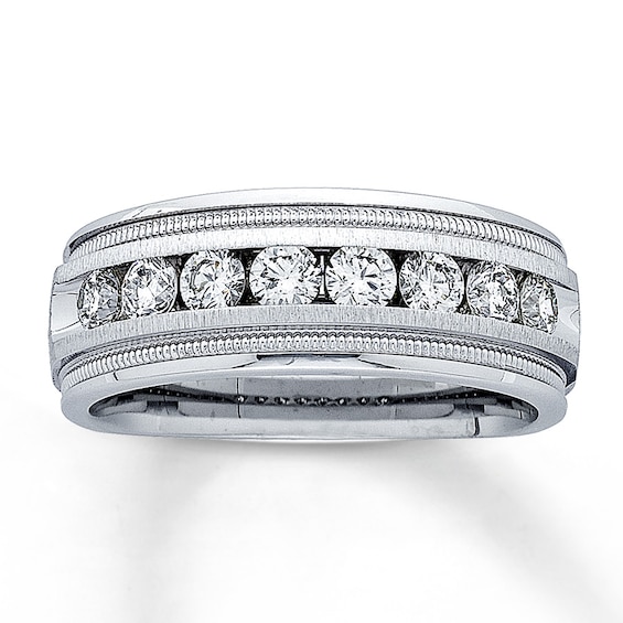 Diamond Wedding Band 1 ct tw Round-cut 14K White Gold