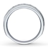 Thumbnail Image 2 of Previously Owned Men's Diamond Wedding Band 1 ct tw Round-cut 14K White Gold