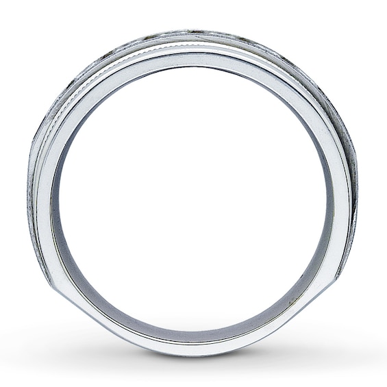 Thumbnail Image 2 of Previously Owned Men's Diamond Wedding Band 1 ct tw Round-cut 14K White Gold