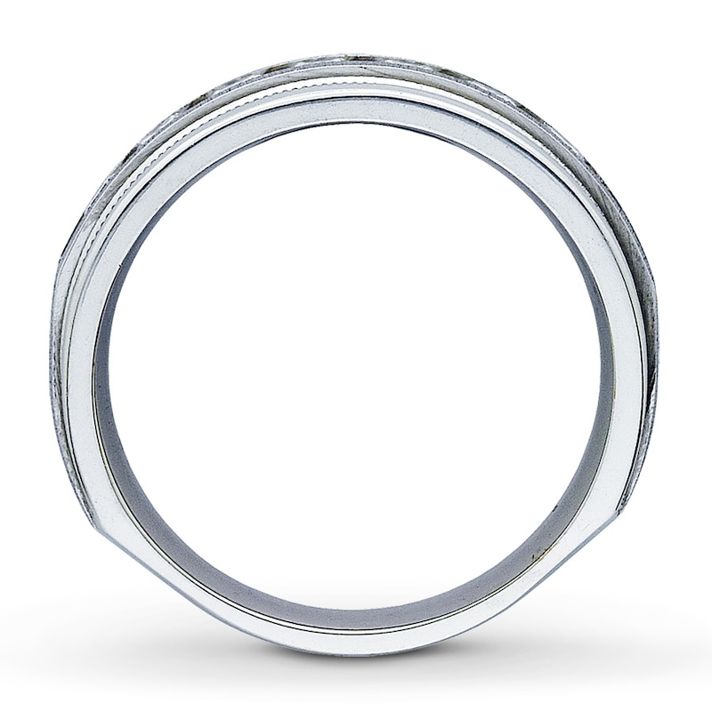 Main Image 2 of Previously Owned Men's Diamond Wedding Band 1 ct tw Round-cut 14K White Gold
