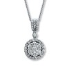 Thumbnail Image 1 of Previously Owned Diamond Necklace 1 ct tw 14K White Gold 18"