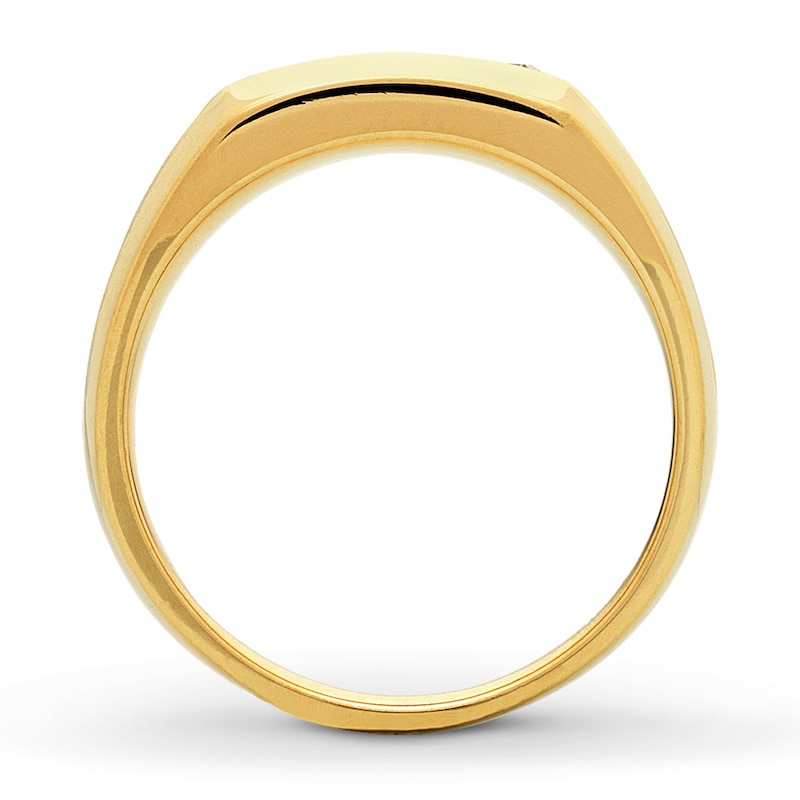 Main Image 2 of Previously Owned Men's Diamond Wedding Band 1/2 ct tw Round-cut 14K Yellow Gold