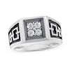 Previously Owned Men's Diamond Ring 1/10 ct tw Round-cut Sterling Silver